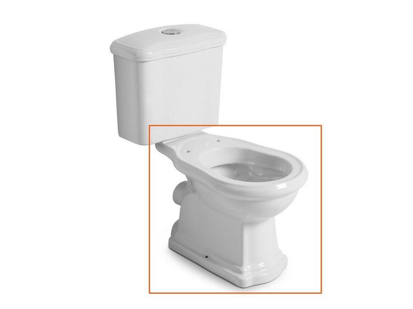 MONOBLOCK-WC RETRO' 72x38,5cm FREISTEHEND WANDABFLUSS WEISS GLÄNZEND | IperCeramica MONOBLOCK-WC RETRO' 72x38,5cm FREISTEHEND WANDABFLUSS WEISS GLÄNZEND | IperCeramica
