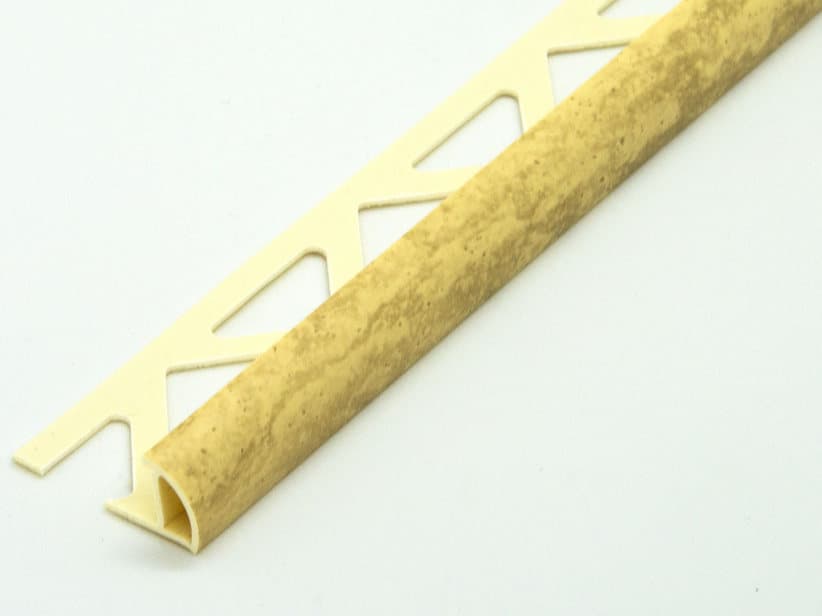 Eckprofil Global Round PVC Travertin dunkel 8mm 2,70m | IperCeramica Eckprofil Global Round PVC Travertin dunkel 8mm 2,70m | IperCeramica