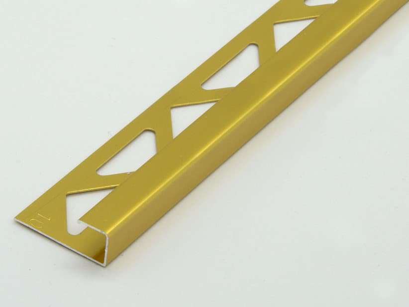 Eckprofil Global Square poliertes Aluminium Gold 10mm 2,70m | IperCeramica Eckprofil Global Square poliertes Aluminium Gold 10mm 2,70m | IperCeramica
