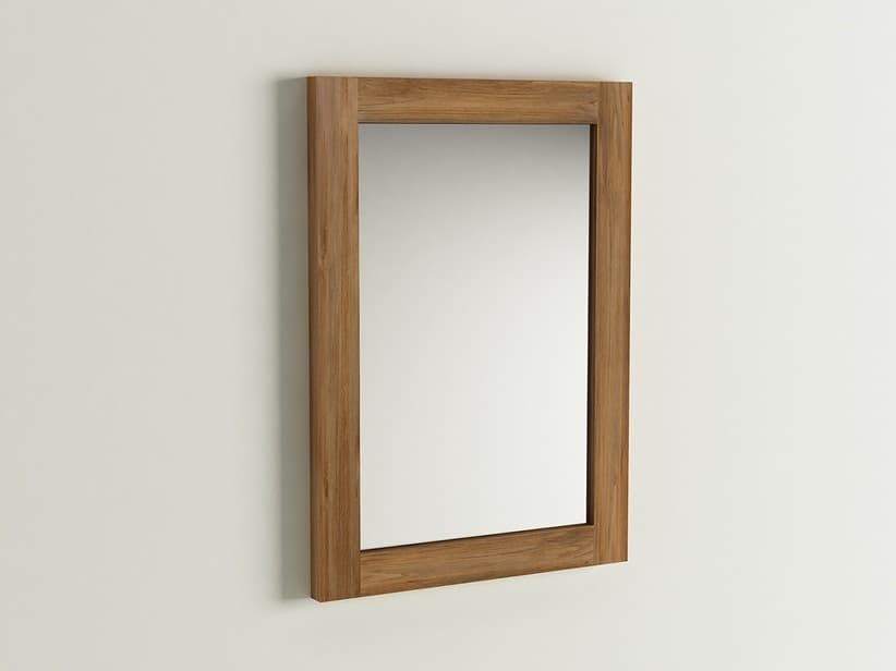Badspiegel LOMBOK 50x70 cm mit Rahmen aus Massivholz Natur Teak | IperCeramica Badspiegel LOMBOK 50x70 cm mit Rahmen aus Massivholz Natur Teak | IperCeramica