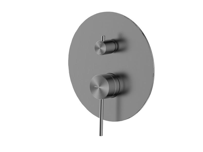 Blende für Duscharmatur einbau 2 Wege Spring Edelstahl 304 Gun Metal | IperCeramica Blende für Duscharmatur einbau 2 Wege Spring Edelstahl 304 Gun Metal | IperCeramica