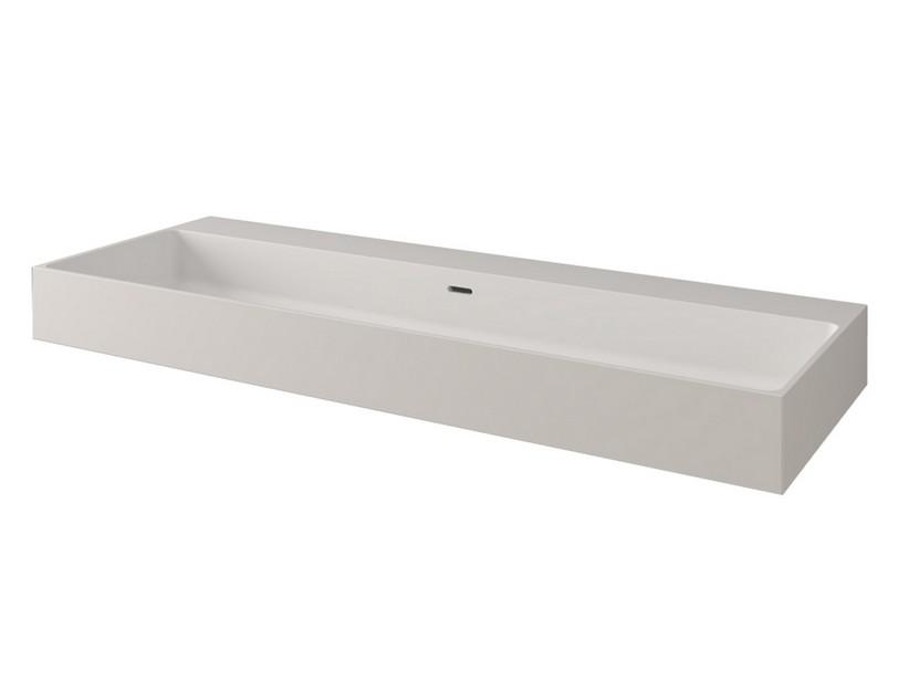 Waschbecken Faro 121x46 cm aus Harz ohne Mischloch Weiß matt | IperCeramica Waschbecken Faro 121x46 cm aus Harz ohne Mischloch Weiß matt | IperCeramica