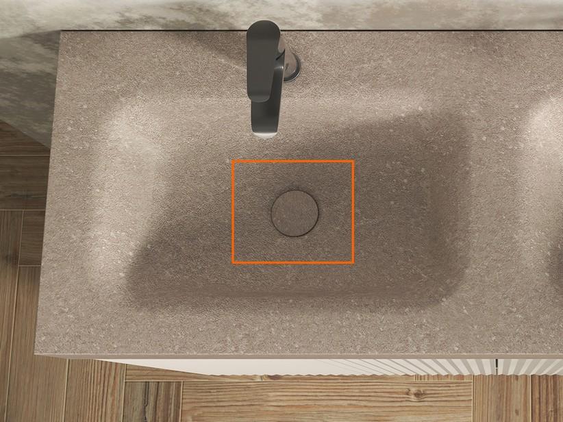 Faro Ablaufgarnitur für Waschbecken Quarzit dunkel | IperCeramica Faro Ablaufgarnitur für Waschbecken Quarzit dunkel | IperCeramica