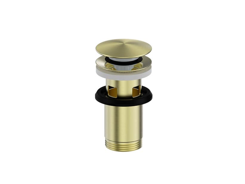 Ablaufgarnitur universal Spring Edelstahl 304 gebürstetes Gold | IperCeramica Ablaufgarnitur universal Spring Edelstahl 304 gebürstetes Gold | IperCeramica