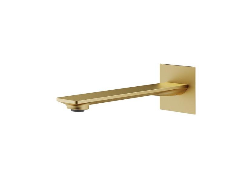 Wandauslauf an der Wand für Waschbecken Gea Gold satiniert | IperCeramica Wandauslauf an der Wand für Waschbecken Gea Gold satiniert | IperCeramica