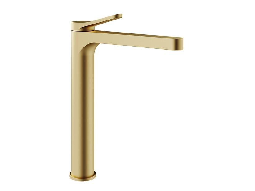 Waschtitscharmatur hoch Mamba ohne Ablauf Gold satiniert | IperCeramica Waschtitscharmatur hoch Mamba ohne Ablauf Gold satiniert | IperCeramica