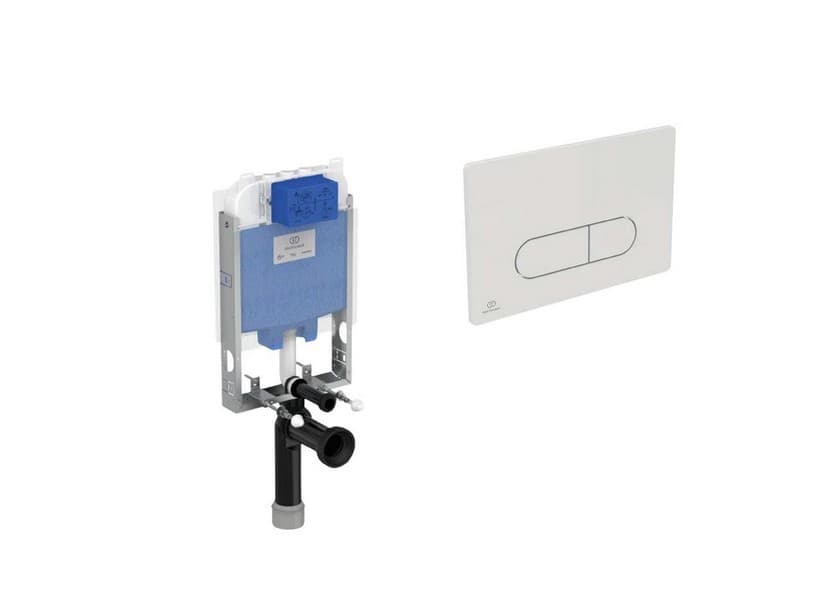 IDEAL STANDARD® Einbauspülkasten Modul 8 cm stark mit 2-Tasten-Betätigungsplatte OLEAS Weiß für Wand-WC mit Spülrand | IperCeramica IDEAL STANDARD® Einbauspülkasten Modul 8 cm stark mit 2-Tasten-Betätigungsplatte OLEAS Weiß für Wand-WC mit Spülrand | IperCeramica