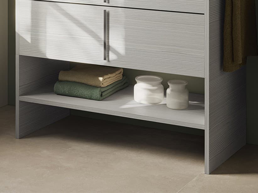 Smile90 Offenerseitenschrank am Boden Holzoptik Larix Grau | IperCeramica Smile90 Offenerseitenschrank am Boden Holzoptik Larix Grau | IperCeramica