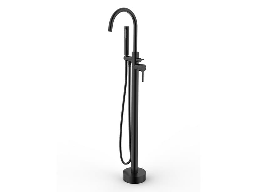 Armatur für freistehende Badewanne Carola mit Ausstattung Schwarz matt | IperCeramica Armatur für freistehende Badewanne Carola mit Ausstattung Schwarz matt | IperCeramica