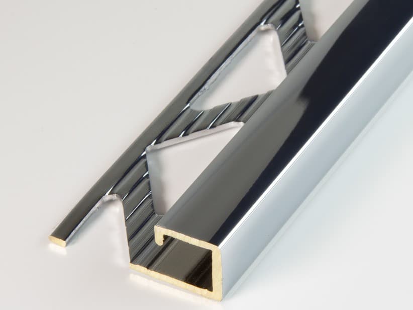 Eckprofil Global Square Messing verchromt Stärke 10 mm Länge 2,7 m | IperCeramica Eckprofil Global Square Messing verchromt Stärke 10 mm Länge 2,7 m | IperCeramica