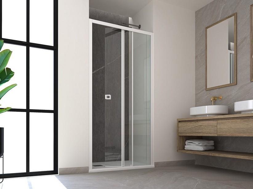 Miro' Duschtür für Nische cm 110 Rechts Glasstärke 6 mm Transparent Profile Weiß matt | IperCeramica Miro' Duschtür für Nische cm 110 Rechts Glasstärke 6 mm Transparent Profile Weiß matt | IperCeramica