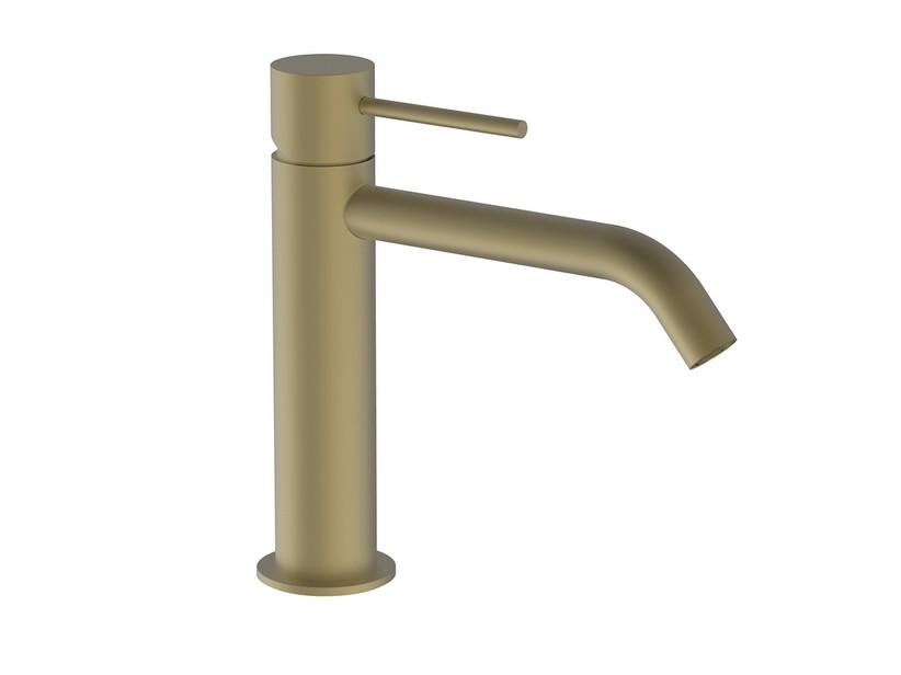 Waschtischarmatur Mittelauslauf Detroit ohne Abfluss gold gebürstet | IperCeramica Waschtischarmatur Mittelauslauf Detroit ohne Abfluss gold gebürstet | IperCeramica