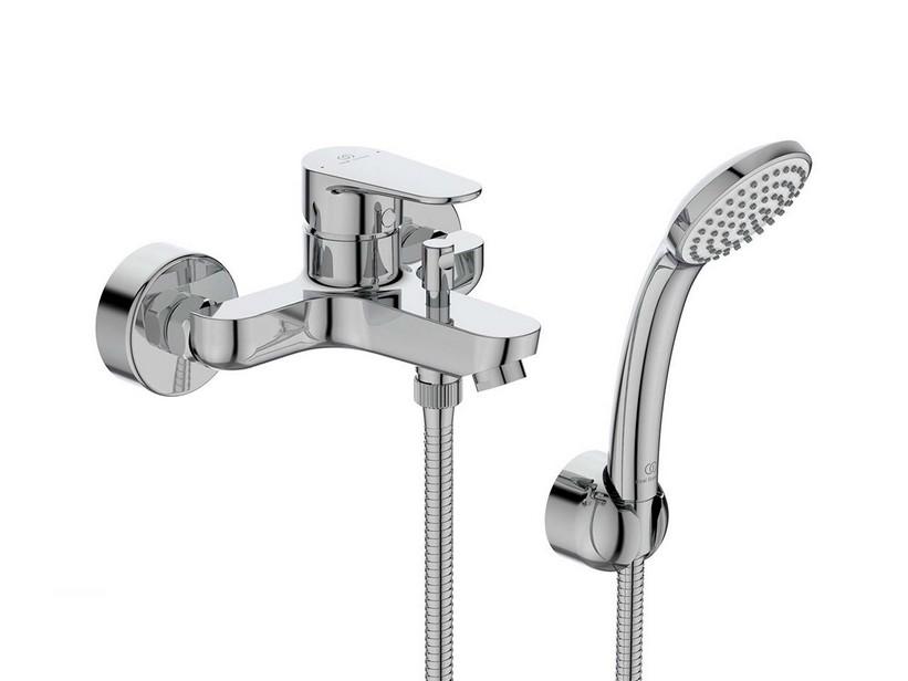 Mischer Einhebelarmatur für Badewanne an der Wand Ideal Standard Cerafine O mit Duschsatz Chrom | IperCeramica Mischer Einhebelarmatur für Badewanne an der Wand Ideal Standard Cerafine O mit Duschsatz Chrom | IperCeramica