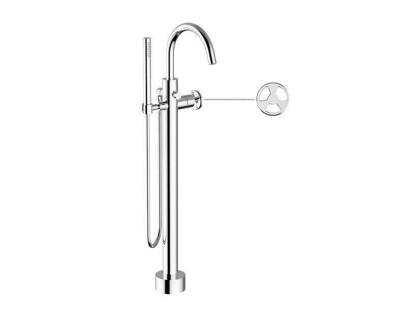 Einhebelarmatur für freistehende Badewanne York Chrom | IperCeramica Einhebelarmatur für freistehende Badewanne York Chrom | IperCeramica