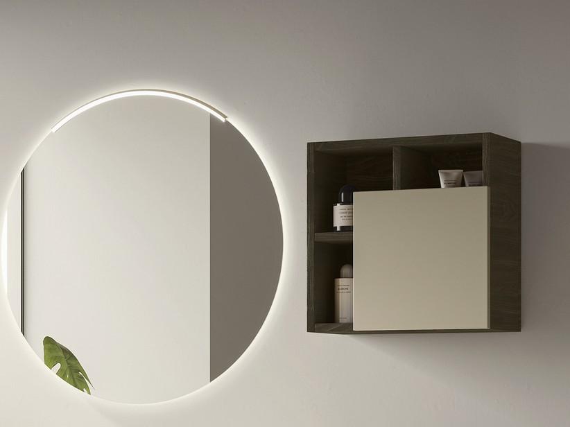 Hängeschrank Qubo offen quadratisch H45 cm Olmo Lava/Cashmere | IperCeramica Hängeschrank Qubo offen quadratisch H45 cm Olmo Lava/Cashmere | IperCeramica