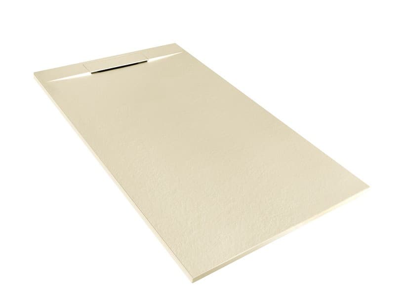 Duschwanne Matic 70x120 cm Harz mit gehämmerter Steinoptik Elfenbein | IperCeramica Duschwanne Matic 70x120 cm Harz mit gehämmerter Steinoptik Elfenbein | IperCeramica