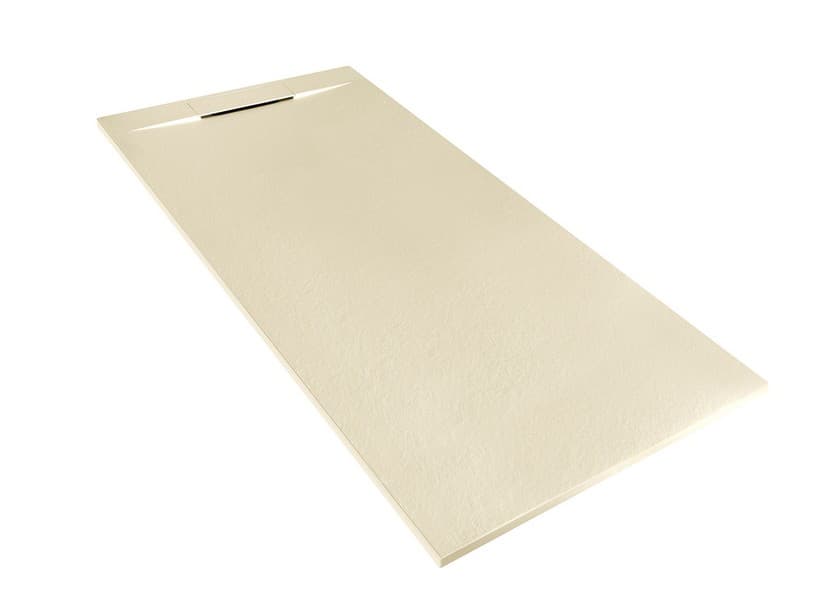 Duschwanne Matic 80x160 cm Harz mit gehämmerter Steinoptik Elfenbein | IperCeramica Duschwanne Matic 80x160 cm Harz mit gehämmerter Steinoptik Elfenbein | IperCeramica