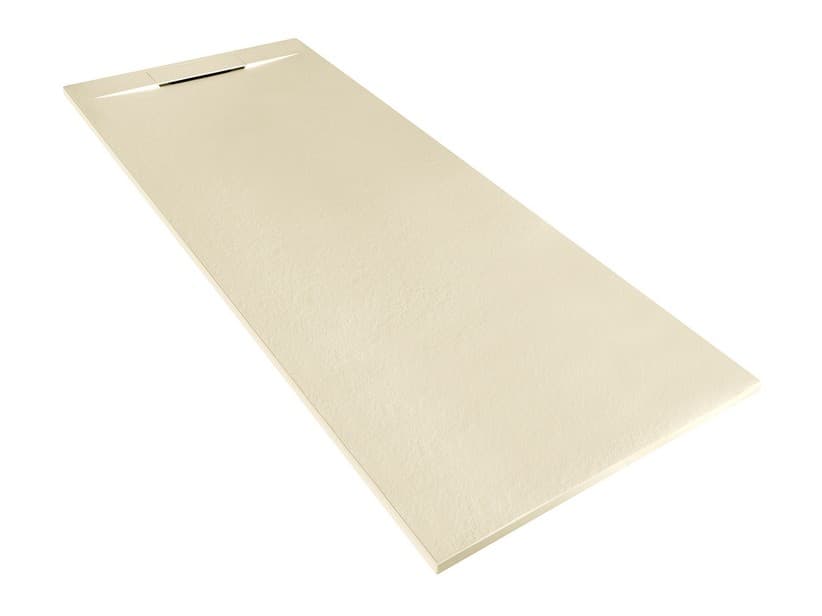 Duschwanne Matic 80x180 cm Harz mit gehämmerter Steinoptik Elfenbein | IperCeramica Duschwanne Matic 80x180 cm Harz mit gehämmerter Steinoptik Elfenbein | IperCeramica