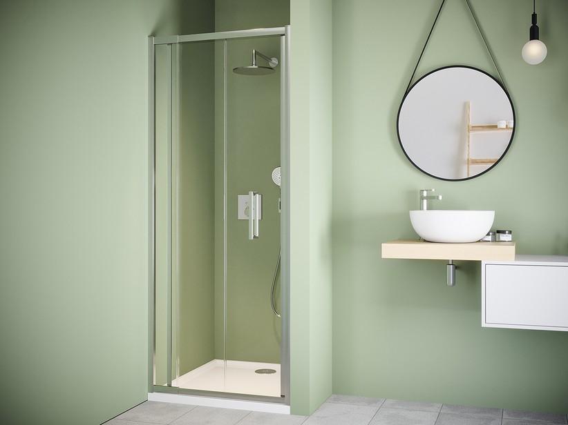 Faltduschtür Brezza cm 120xH195 Erw 110/120 Transparentes Kristallglas 6 mm Chrom | IperCeramica Faltduschtür Brezza cm 120xH195 Erw 110/120 Transparentes Kristallglas 6 mm Chrom | IperCeramica