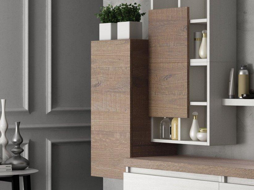 HÄNGESCHRANK QUBO HÖHE 80 cm MIT TÜR SHERWOOD | IperCeramica HÄNGESCHRANK QUBO HÖHE 80 cm MIT TÜR SHERWOOD | IperCeramica