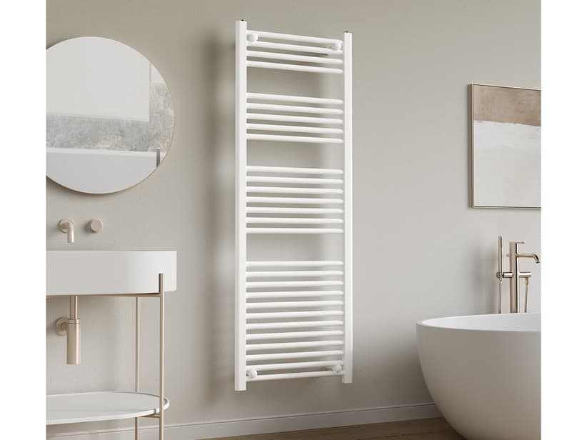 Handtuchheizkörper Flame 142x50 Weiß matt | IperCeramica Handtuchheizkörper Flame 142x50 Weiß matt | IperCeramica