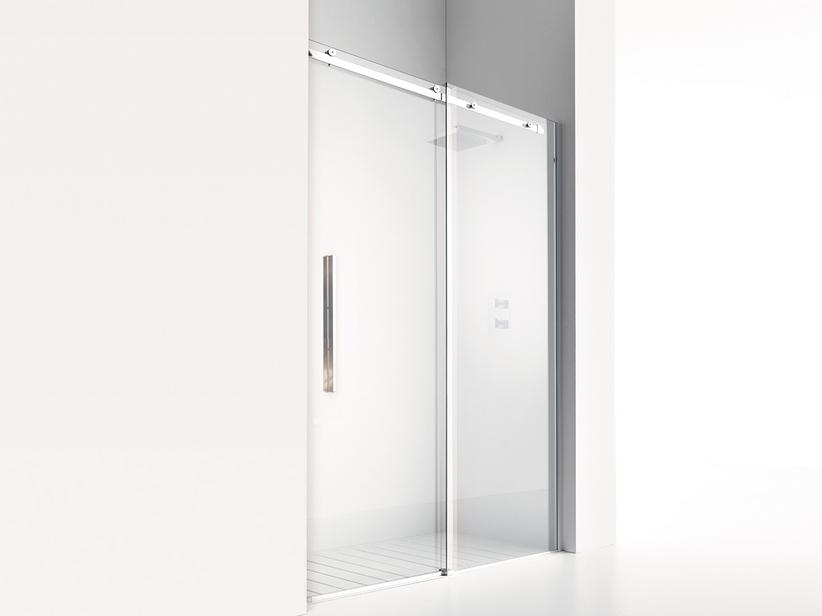 Schiebeduschtür Velo cm 168xH200 Erw 166/168 Glasstärke 8 mm Transparent Chrom | IperCeramica Schiebeduschtür Velo cm 168xH200 Erw 166/168 Glasstärke 8 mm Transparent Chrom | IperCeramica