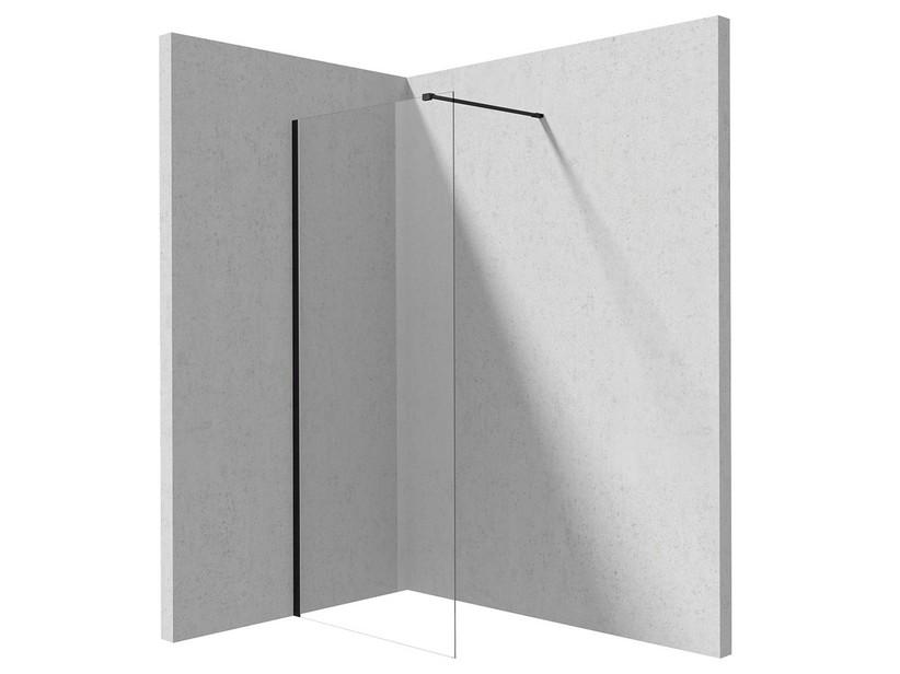 Walk-In Prizma cm 70 Erw. 66-68 Glasstärke 6 mm Transparent Profile Schwarz matt | IperCeramica Walk-In Prizma cm 70 Erw. 66-68 Glasstärke 6 mm Transparent Profile Schwarz matt | IperCeramica