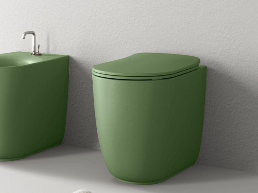 Stand-WC Nolita Mattgrün Rimless | IperCeramica Stand-WC Nolita Mattgrün Rimless | IperCeramica