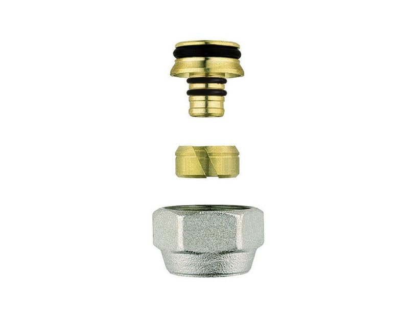 Lot de 2 raccords fixation Eurocono nickelés 3/4x12-16 pour tubes multicouches | IperCeramica Lot de 2 raccords fixation Eurocono nickelés 3/4x12-16 pour tubes multicouches | IperCeramica