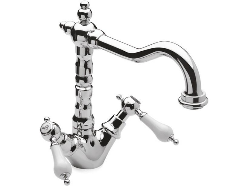 Mitigeur lavabo monotrou canne pivotante Desk chrome | IperCeramica Mitigeur lavabo monotrou canne pivotante Desk chrome | IperCeramica