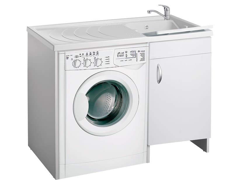 Bac à laver Eco meuble pour lave-linge 109x60 droite blanc | IperCeramica Bac à laver Eco meuble pour lave-linge 109x60 droite blanc | IperCeramica