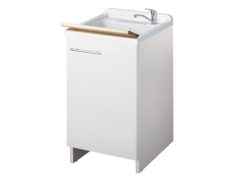 Bac à laver Magica 50x50 avec corbeille extractible blanc | IperCeramica Bac à laver Magica 50x50 avec corbeille extractible blanc | IperCeramica