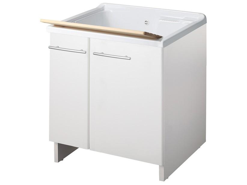 Bac à laver Magica 75x60 avec corbeille extractible blanc | IperCeramica Bac à laver Magica 75x60 avec corbeille extractible blanc | IperCeramica