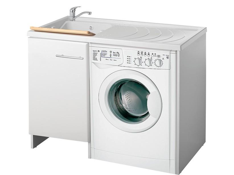 Bac à laver Magica meuble pour lave-linge 109x60 gauche blanc | IperCeramica Bac à laver Magica meuble pour lave-linge 109x60 gauche blanc | IperCeramica