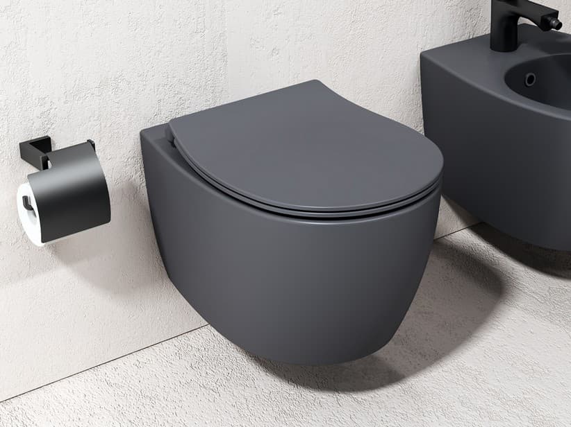 WC suspendu Sentimenti Neo Rimless 51x36 cm gris mat | IperCeramica WC suspendu Sentimenti Neo Rimless 51x36 cm gris mat | IperCeramica