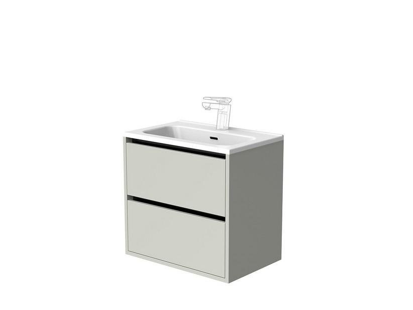 Meuble sous-vasque de salle de bains CAMPIGLIO 60/P39 cm 2 tiroirs taupe mat | IperCeramica Meuble sous-vasque de salle de bains CAMPIGLIO 60/P39 cm 2 tiroirs taupe mat | IperCeramica