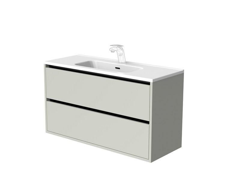 Meuble sous-vasque de salle de bains CAMPIGLIO 100/P39 cm 2 tiroirs taupe mat | IperCeramica Meuble sous-vasque de salle de bains CAMPIGLIO 100/P39 cm 2 tiroirs taupe mat | IperCeramica