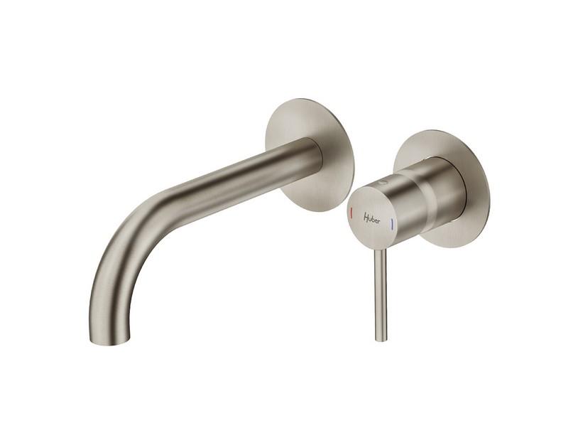 Mitigeur pour lavabo mural encastré Easy-Box Bora monocommande nickel brossé | IperCeramica Mitigeur pour lavabo mural encastré Easy-Box Bora monocommande nickel brossé | IperCeramica