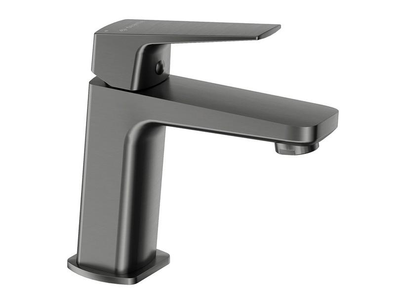 Mitigeur de lavabo Blur sans bonde en PVD titane | IperCeramica Mitigeur de lavabo Blur sans bonde en PVD titane | IperCeramica