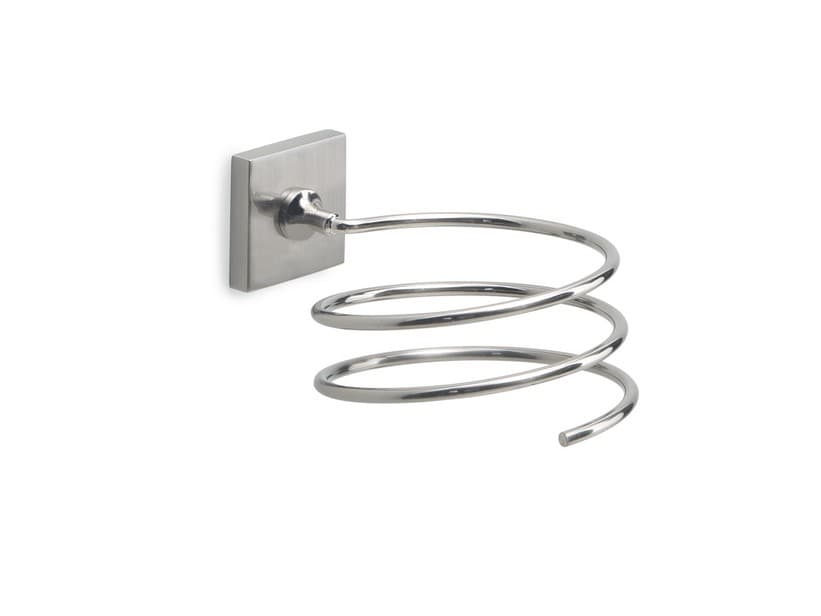 Support sèche-cheveux Iris chrome brossé | IperCeramica Support sèche-cheveux Iris chrome brossé | IperCeramica