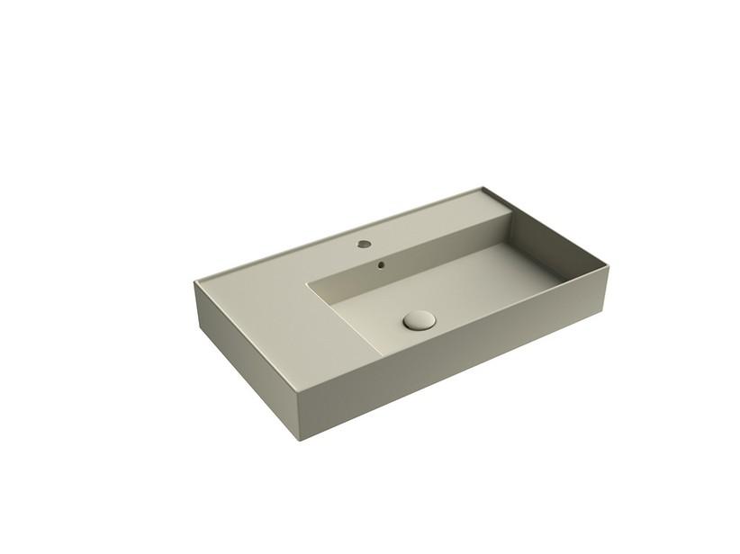 Lavabo Unitop Twenty vasque droite 81x46 cm sable mat | IperCeramica Lavabo Unitop Twenty vasque droite 81x46 cm sable mat | IperCeramica