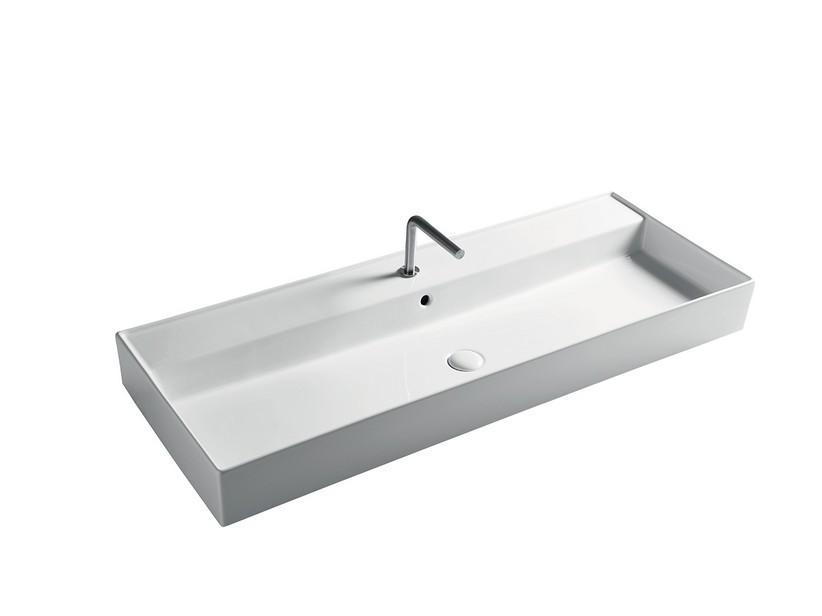 Lavabo Unitop Twenty 121x46 cm blanc brillant | IperCeramica Lavabo Unitop Twenty 121x46 cm blanc brillant | IperCeramica