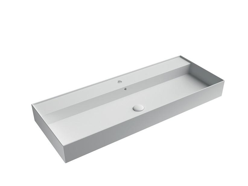 Lavabo Unitop Twenty 121x46 cm blanc mat | IperCeramica Lavabo Unitop Twenty 121x46 cm blanc mat | IperCeramica