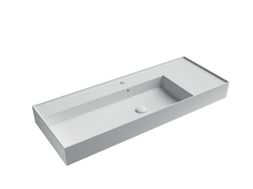 Lavabo Unitop Twenty vasque gauche 121x46 cm blanc mat | IperCeramica Lavabo Unitop Twenty vasque gauche 121x46 cm blanc mat | IperCeramica