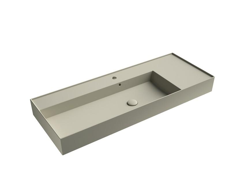 Lavabo Unitop Twenty vasque gauche 121x46 cm sable mat | IperCeramica Lavabo Unitop Twenty vasque gauche 121x46 cm sable mat | IperCeramica