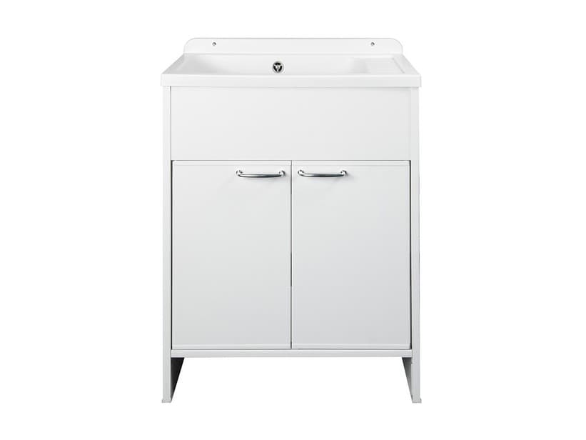 Meuble bac à laver Platone 58x38 cm en PVC blanc | IperCeramica Meuble bac à laver Platone 58x38 cm en PVC blanc | IperCeramica