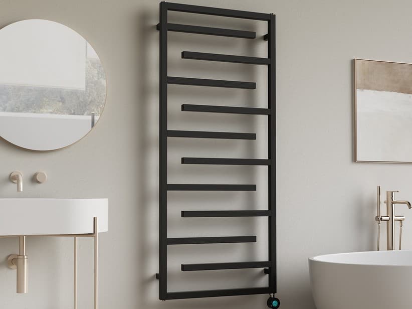Radiateur sèche-serviettes Tetris EL 138x60 noir mat | IperCeramica Radiateur sèche-serviettes Tetris EL 138x60 noir mat | IperCeramica