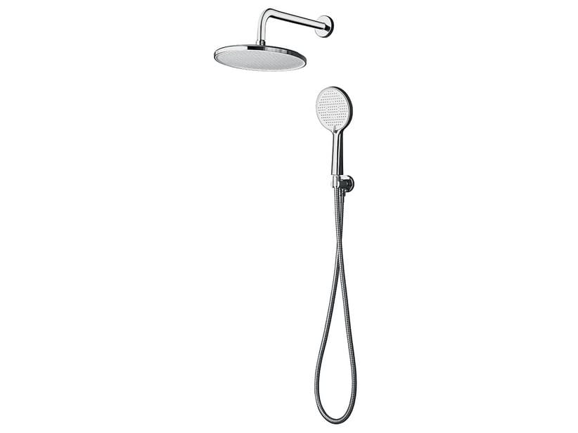 Ensemble de douche Moncheri avec pomme de douche Ø25 cm chrome/blanc | IperCeramica Ensemble de douche Moncheri avec pomme de douche Ø25 cm chrome/blanc | IperCeramica