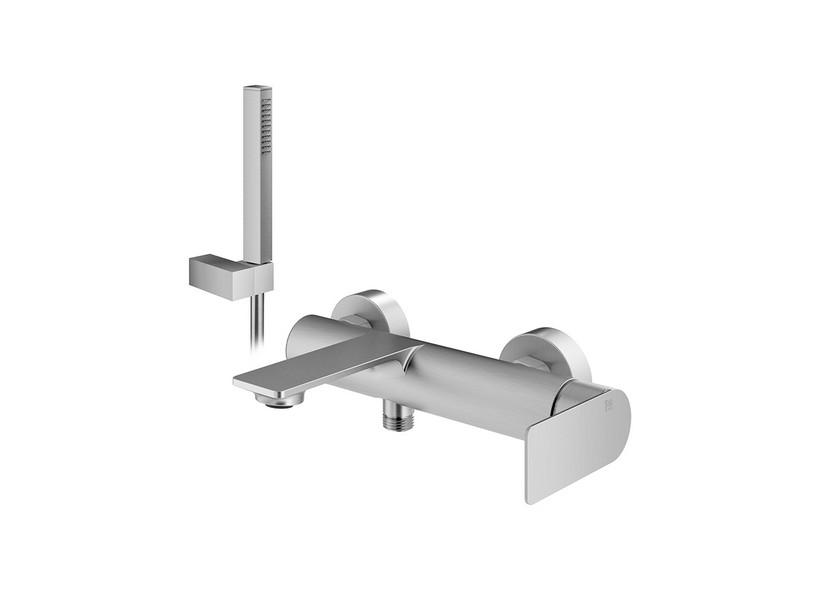 Ensemble baignoire Gea équipé chrome brossé | IperCeramica Ensemble baignoire Gea équipé chrome brossé | IperCeramica