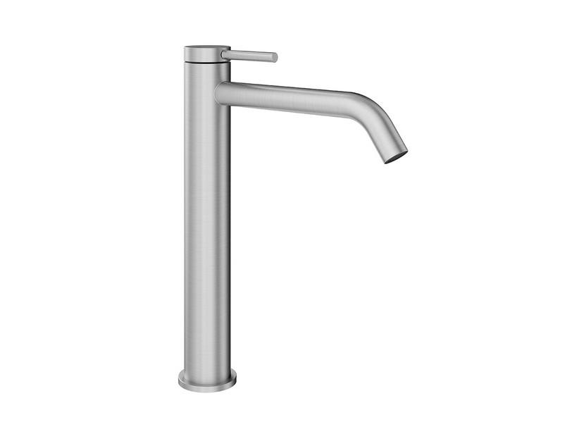 Mitigeur de lavabo grand col ssans bonde Stelo chrome brossé | IperCeramica Mitigeur de lavabo grand col ssans bonde Stelo chrome brossé | IperCeramica